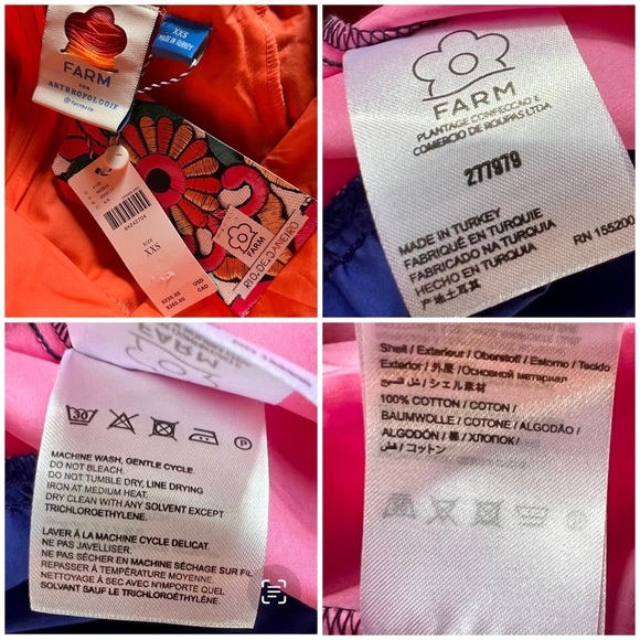 Anthropologie Farm Rio Tiered Colorblock Maxi Dress NWT New XXS - Picture 13 of 14